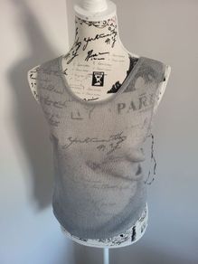 silver metallic tshirt