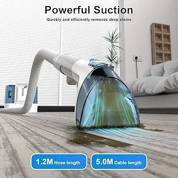 Carpet Spot Upholstery Cleaner  Handheld Sofa Stain Striker 450W Wet Washer Machines Vacuum Portable Compact Cleaning Machine Small Mini Messy Tool for Pets Home Rug Couch Car Seats