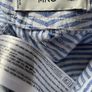linen wide leg trousers Mango blue stripes linen rich blend size 40 new Image 6