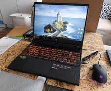 Gaming Laptop Acer Nitro V16 Ryzen 5 8645HS 6/12 Rtx4050 85w 16gb Ddr5 5600mhz 1TB NVMe 16" Ips 1200p 165hz Win11 RGB
