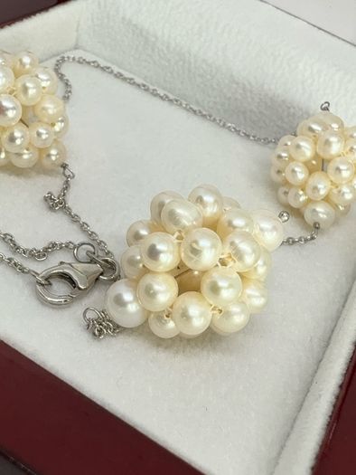 Silver AAA Fresh Water Pearl Necklace (70.00 Ct) - Sterling Silver
