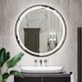 LED Bathroom Mirror Antifog Defogger Black Frame Image 10