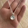 Silver Plated Crystal Necklace Image 6