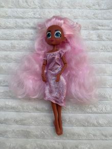 Hairdorables Hairmazing Prom Perfect Fashion Doll WIllow Just Play Pink Hair Used Please see photos