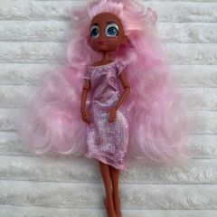 Hairdorables Hairmazing Prom Perfect Fashion Doll WIllow Just Play Pink Hair Used Please see photos