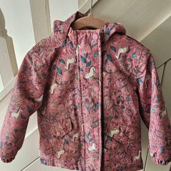 Girls 3-4 yrs Next Pink Unicorn windproof ; waterproof Jacket