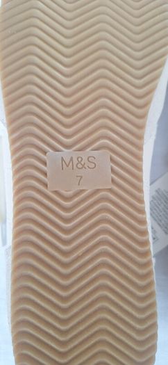 Marks & Spencers White  Ankle Tie Ballet Flat Trainers