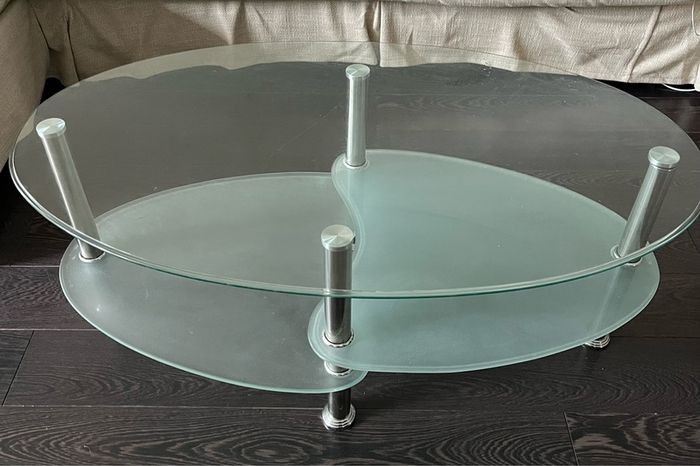Glass coffee table