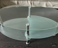 Glass coffee table
