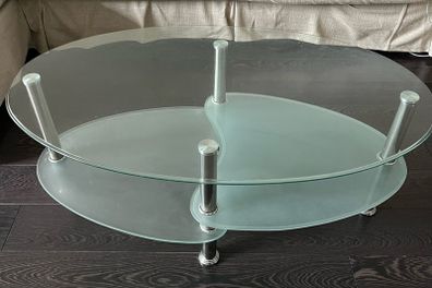 Glass coffee table