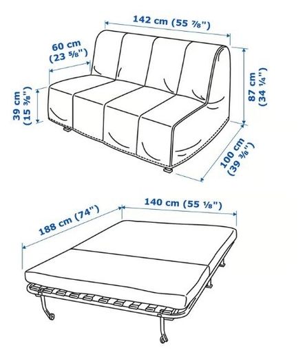 IKEA 2-seat Sofa Bed