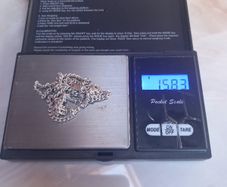 Stamped silver chain, 15.83g, lovely condition, D18 free reg post