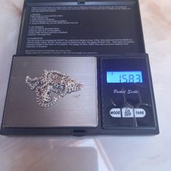 Stamped silver chain, 15.83g, lovely condition, D18 free reg post