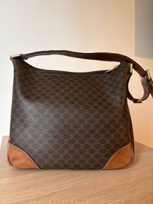 Vintage Celine Boulogne style Macadam shoulder bag