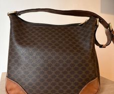 Vintage Celine Boulogne style Macadam shoulder bag