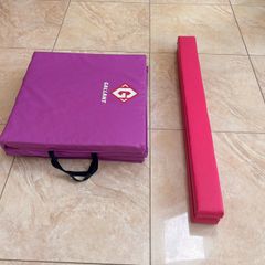 Gymnastics mat and balance beam