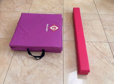 Gymnastics mat and balance beam