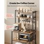 Kitchen Bakers Rack, 1.5m Power Cable Bakers Rack with Power Outlet, Kitchen Stand with X-Shaped Support Bar, 12 S-Shaped Hooks, Coffee Bar Stand for Dishes, Spice Bottles, Built-In Power Strip Image 6