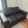 2 Seater Dark Brown Leather Sofa Image 4