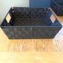 Black Woven Baskets x 2 for Sale Image 5
