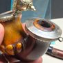 Antique Carved Meerschaum Pipe With Ornate Silver Mounts Image 4