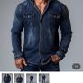 Giovanco Denim Hooded Shirt Image 2