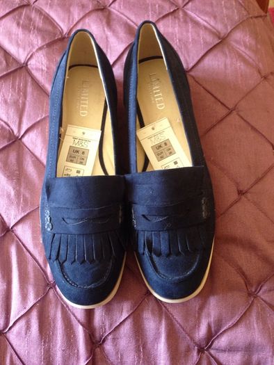 Navy loafers from M&S
