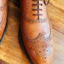 Churchs Custom Grade Tan Brogue Oxford Shoes UK 10 Made in England Image 10