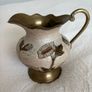 Metal Gold Decor Jug and Bowl Image 6
