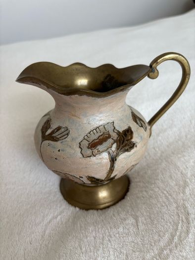 Metal Gold Decor Jug and Bowl