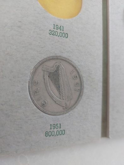 irish coin folder included mule halfcrown