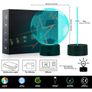 Football 3D Optical Illusion Lamp Night Light for Boys, 7 Color Changing Touch Table Image 4