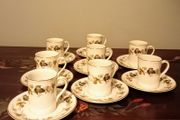 Royal Doulton Larchmont 8 x Flat Demitasse Cup &amp; Saucer Set