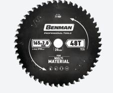 Benman 71909 Circular Saw Blade Multi Material 165 X 2.0 mm/20 mm 48T
