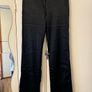 Black satin trousers, size 10 Image 2