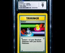 Switch 95/102 1999-2000 CGC 9 Mint Graded Common WOTC Base Set 1999 Pokemon Card Vintage 4th Print