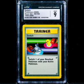 Switch 95/102 1999-2000 CGC 9 Mint Graded Common WOTC Base Set 1999 Pokemon Card Vintage 4th Print