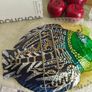 Hand painted fish plate | painted glass fish plate Image 4