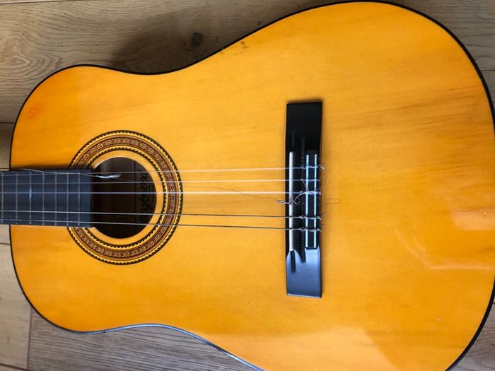 Hand -Crafted Guitar + 2 Guitar Books + Tin Whistle sheets