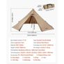 Hot Tent for 2 Persons, Portable Winter Tipi Tent with Stove Jack, Waterproof Camping Tents Image 5