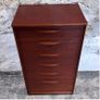 Vintage Mid-century Modern Austinsuite Teak Tallboy Chest Of Drawers Image 4