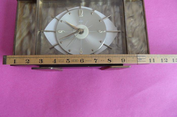 Old 1970's Clock Heavy Brass & Mother Of Pearl Finish Presented To Army  Comdi T. O' Neill Vice Captain Newlands 1973 & Its Working !