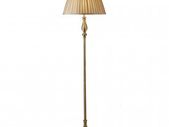 Antique Brass Floor Lamp Pleated Fabric Shade