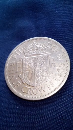 1955 Elizabeth II Half Crown.