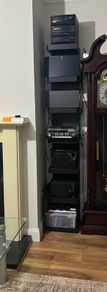 Tall Vertical Wall-Mounted Storage Shelf / Bookcase