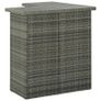 Corner Bar Table Grey 100x50x105 cm Poly Rattan Image 2