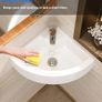 Bathroom Corner Basin Sink - Geworzi Cloakroom Basin, Corner Wall Hung Sink Hand Wash Basin, White Ceramic Bathroom Sinks Small Washbasin Modern Design for Cloakroom/WC/Toilet - 460x330x127 Image 3
