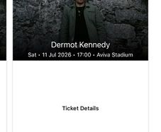 Dermot Kennedy Tickets x 2 for the Avia. Ticketmaster transfer available