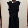 Black office dress with belt, size 12 Image 3
