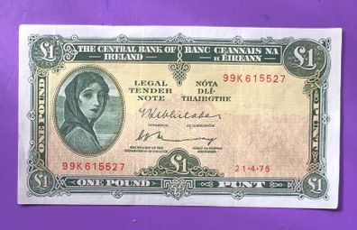 Irish one pound lavery note